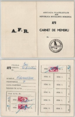 Romania, Carnet de membru A.F.R. (I), Bucuresti, 1988 foto
