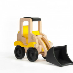 Jucarie lemn tractor cu cupa Marc Toys