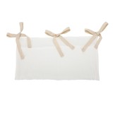 Organizator, din bumbac REDQUIT, cu 2 compartimente, 39x20cm alb simplu