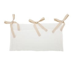 Organizator, din bumbac REDQUIT, cu 2 compartimente, 39x20cm alb simplu
