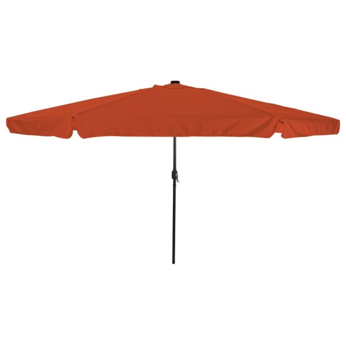 vidaXL Parasol de Grădină Roșu, Negru 395 x 395 x 245 cm