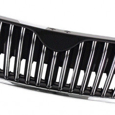 Grila radiator Skoda Superb (3T), 06.2008-06.2013, 3TD853651, 692605-0 cu ornament cromat Kft Auto