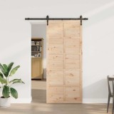 Cumpara ieftin Ușă glisantă Maro 80 x 208 cm Lemn masiv de pin