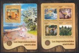 Centrafricana 2016 - Picturi - Impresioniști americani, Bloc+Colita, MNH