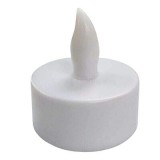 Cumpara ieftin Lumanare decorativa LED alba 4.1 x 3.9 cm, iluminare galbena, efect de flacara, 3 baterii LR41 AG3 incluse, pentru ambient interior si decor masa