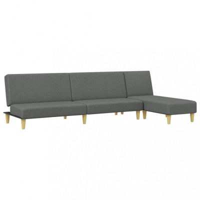 Set de canapele, 2 piese, gri inchis, material textil foto