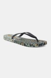 Ipanema slapi ANIMAL PRINT femei, culoarea verde, cu toc plat, 83617-AY355