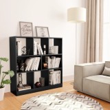 Biblioteca, negru, 97,5x29,5x100 cm, PAL GartenMobel Dekor, vidaXL