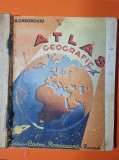 Atlas Geografic Curs Secundar, Autor N. Gheorghiu, Editura Cartea Romaneasca, Cartonat, 68 Pagini, Postbelic