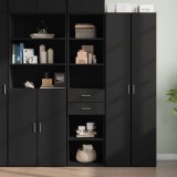 VidaXL Dulap &icirc;nalt, negru, 45x42,5x185 cm, lemn compozit
