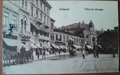 Carte postala, Bucuresti Calea Victoriei 1917 foto