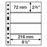 Set 50 folii SH312 cu 4 buzunare, PP, pentru bancnote