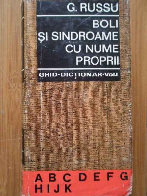 Boli Si Sindroame Cu Nume Proprii Vol. 1 - G. Russu ,292161 foto