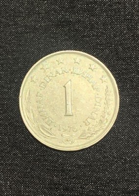 Moneda 1dinar 1976 Iugoslavia foto