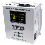 Invertor Solar Fotovoltaic Monofazat Off-Grid, 48V 5100VA 3500W MPPT cu unda sinusoidala pura, TED Electric TED003898, Oem