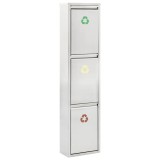 Cumpara ieftin Coș de gunoi pentru reciclare, argintiu, oțel inoxidabil, 24 L