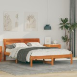 VidaXL Cadru de pat Maro ceruit 120 x 200 cm Lemn de brad solid