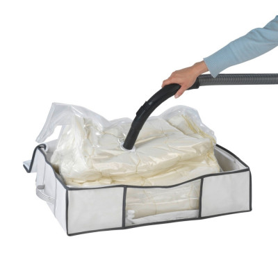 Cutie cu sac pentru vidat Vacuum Soft Box, Wenko, 65x50x15 cm, polipropilena/ polietilena, alb foto