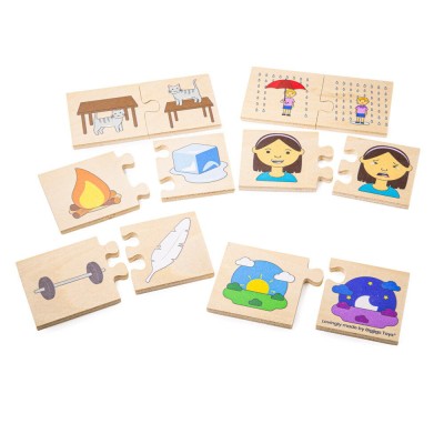 Puzzle din lemn - Notiuni opuse foto