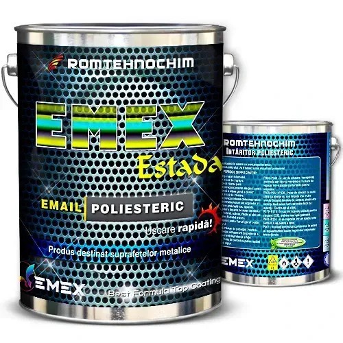 Pachet Email Poliesteric &ldquo;Emex Estada&rdquo; - Albastru - Bid. 4 Kg + Intaritor 0.80 Kg