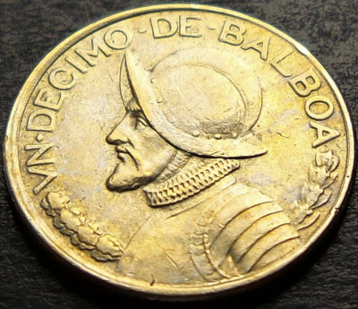 Moneda exotica DECIMO DE BALBOA (10 CENTESIMI) - PANAMA, anul 1983 *cod 1347 foto