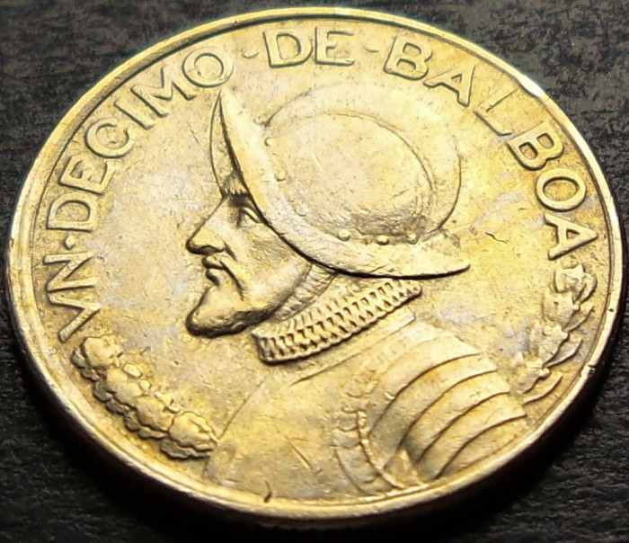 Moneda exotica DECIMO DE BALBOA (10 CENTESIMI) - PANAMA, anul 1983 *cod 1347