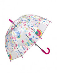 Umbrela pentru fete tip cupola, automata 70 cm Siclam/Transparent foto