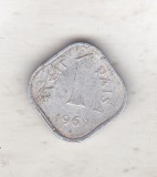 Bnk mnd India 1 paisa 1967, Asia