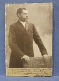 DOCTORUL SAMUEL POZZI ( 1846 - 1918 ) , FOTOGRAFIE CU DEDICATIE PENTRU DOCTORUL CONSTANTIN DANIEL , DATATA 1903