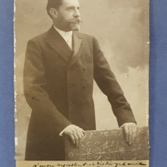 DOCTORUL SAMUEL POZZI ( 1846 - 1918 ) , FOTOGRAFIE CU DEDICATIE PENTRU DOCTORUL CONSTANTIN DANIEL , DATATA 1903