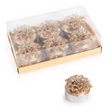 Set 6 lumanari Craciun ceara aurie &Oslash; 4 cm x 3 H