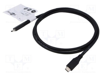 Cablu USB 3.2 USB C Goobay 1m negru 10Gbps foto