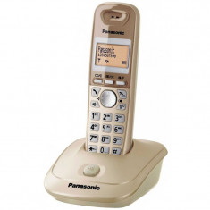 Telefon Panasonic KX-TG2511PDJ, display LCD, memorie 50 numere, 5 melodii, Bej foto