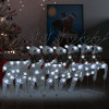 VidaXL Reni de Crăciun, 6 buc., argintiu, 120 LED-uri