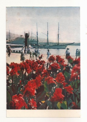 FA74-Carte Postala- UCRAINA - Yalta, Part of the Embankment, necirculata 1963 foto