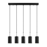 Lustra tip pendul Mavek, metal/sticla, negru, 16 x 9 x 79 cm