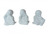 Cumpara ieftin Statueta decorativa, Buddha, Zambesc, Nu vad, Gandesc, Alb, 10 cm, DVA2