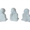 Statueta decorativa, Buddha, Zambesc, Nu vad, Gandesc, Alb, 10 cm, DVA2