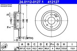 Disc Frana ATE 24.0112-0127.1 Alfa Romeo Fiat Lancia 145 146 155 500 Brava Bravo Dedra Delta Marea Panda Punto Tempra Tipo Y Ypsilon
