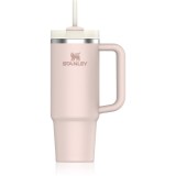 Stanley Quencher H2.O FlowState&trade; Tumbler pahar din oțel inoxidabil cu pai medium Rose Quartz 2.0 890 ml