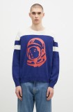 Billionaire Boys Club pulover din amestec de cașmir Astro Knitted Crewneck culoarea albastru marin, B24325