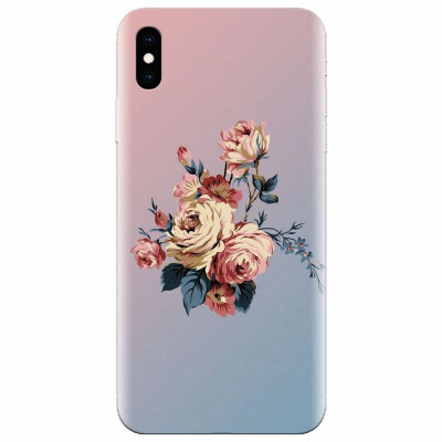 Husa silicon pentru Apple Iphone X, Roses foto