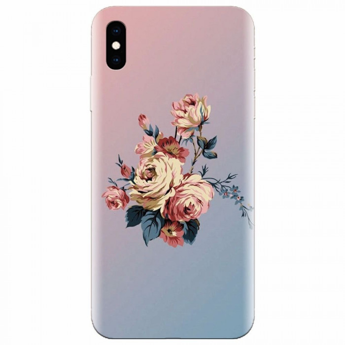Husa silicon pentru Apple Iphone XS, Roses