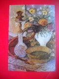 HOPCT 14802 NARGHILEA SI FLORI -THEDOR PALLADY 1871- 1956 -CP PICTURA-- ROMANIA-NECIRCULATA
