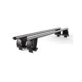 Bare transversale portbagaj auto aluminiu, plafon neted Nissan Navara NP300 2014-2021 negre
