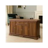 Comoda living si dormitor, VM4, 4 usi, un sertar, Pal melaminat, cu insertii MDF, Nuc