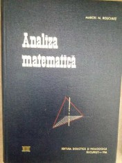 Marcel N. Rosculet - Analiza matematica, vol. 2 (Editia: 1966) foto