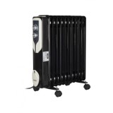 Calorifer electric Floria ZLN-3666,Negru 2500 W, 11 elementi, 3 trepte de putere, Termostat reglabil, Protectie supra-incalzire, Indicator luminos,