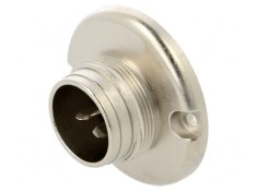 Soclu Conector M25 Argintat 250V 10A IP40 3 PIN