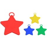 Set 4 greutati pentru baloanele cu heliu, flippy, 60 grame, 15 grame fiecare, plastic, forma stelute, multicolor